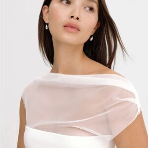 Marcella NYC White Off-Shoulder Cabrini Top